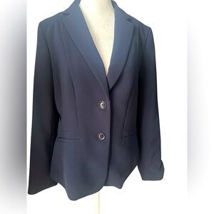 Talbots lined refined crepe double button blazer size 8